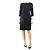 Saint Laurent Schwarzes, mit Pailletten verziertes Midikleid - Größe UK 12