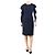 Jenny Packham Navyblaue Rüschenshirt-Midi-Kleid - Größe UK 10 Marineblau