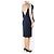 Jenny Packham Navyblaue Rüschenshirt-Midi-Kleid - Größe UK 10 Marineblau - Ansicht 2