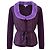 BLUMARINE Chic Cardigan MIT MINK! Größe 46IT Dunkelviolett