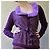 BLUMARINE Chic Cardigan MIT MINK! Größe 46IT Dunkelviolett - Ansicht 2