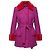 Abrigo de lana BLUMARINE con visón talla 44IT Morado oscuro