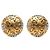 Orecchini a clip in strass placcati oro Chanel Coco Mark D'oro