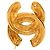 Spilla CHANEL Matelassé Coco Mark in design placcato oro D'oro - vista 3