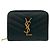 Billetera bi-fold de cuero negro Saint Laurent
