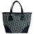 Mini borsa tote in tela e pelle Trotter CD di Christian Dior Blu navy
