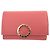Bulgari Monedero de cuero rosa Bvlgari