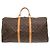 Borsa Boston Monogram Keepall Bandoulière 55 Louis Vuitton Marrone Monogramma - vista 2