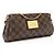 Clutch Eva Damier Ebene Louis Vuitton Marrone - vista 2