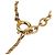 Christian Dior Collana in perle finte e strass Dior D'oro Metallico - vista 5