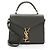 Saint Laurent Grain de Poudre Monograma Cassandra Mini Alça Superior