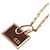 Christian Dior Collana Piastra Logo Dior D'oro Metallico