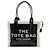 Große Tasche The Tote aus zerknittertem Leder und Kunstfell von Marc Jacobs Schwarz
