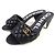 Timeless Sandali Chanel Coco Mark Matelasse in agnello Nero