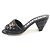 Timeless Sandali Chanel Coco Mark Matelasse in agnello Nero - vista 5
