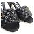 Timeless Sandali Chanel Coco Mark Matelasse in agnello Nero - vista 8