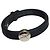 Bracciale Mauboussin in gomma nera, argento e diamante Nero
