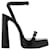 Sandales à plateforme à bride bouclée Yves Saint Laurent cuir noir  - vue 1