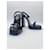 Sandales à plateforme à bride bouclée Yves Saint Laurent cuir noir  - vue 8