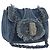 Borsa a Spalla con Catena PRADA in Denim Blu Argento Auth gh1755V