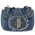Borsa a Spalla con Catena PRADA in Denim Blu Argento Auth gh1755V - vista 13