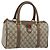 Borsa Gucci GG Supreme Web Sherry Line PVC Beige Oro 39 02 006 Auth ep13397 D'oro
