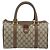 Borsa Gucci GG Supreme Web Sherry Line PVC Beige Oro 39 02 006 Auth ep13397 D'oro - vista 13