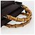 Borsa a mano in pelle Gucci Bamboo marrone scuro oro Auth 173575 D'oro - vista 7