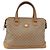 Céline Borsa a mano in tela Macadam CELINE PVC Beige Oro Auth 173485 D'oro - vista 13