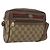 Borsa a Spalla Gucci GG Supreme Web Sherry Line PVC Beige Oro Auth 172270 D'oro