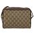 Borsa a Spalla Gucci GG Supreme Web Sherry Line PVC Beige Oro Auth 172270 D'oro - vista 3