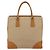 PRADA Borsa a Mano in Tela Pelle Beige Argento Auth fm5148 - vista 2