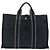 Hermès HERMES Fourre Tout MM Borsa a Mano Tela Nera Argento Auth 172610 Nero - vista 2