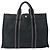 Hermès HERMES Fourre Tout MM Borsa a Mano Tela Nera Argento Auth 172610 Nero - vista 3