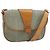 Borsa a spalla in tela Trotter Christian Dior grigia oro Auth ep13499