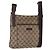 Bolsa de Ombro GG Canvas Gucci Bege Prata 122793 Auth bs33310