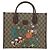 Borsa GUCCI GG Supreme Donald Duck PVC 2 in 1 Beige Oro 648134 Auth 161733SAM D'oro - vista 2