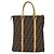 FENDI Zucca Canvas Handtasche Braun Schwarz Auth ep13422 - Ansicht 2