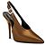 Décolleté Saint Laurent Yasmeen 115 in satin slingback Marrone