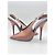 Décolleté Saint Laurent Yasmeen 115 in satin slingback Marrone - vista 6