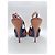 Décolleté Saint Laurent Yasmeen 115 in satin slingback Marrone - vista 9
