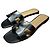 Sandali Hermès Oran in pelle nera Nero