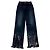 Pantalones de mezclilla negros con flecos de lentejuelas CHANEL