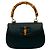 Gucci Old Bamboo Leder Turnlock Handtasche Schwarz