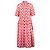Autre Marque Robe Chemise Midi UltraChic avec Imprimé Cœur Rouge