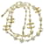 Timeless Collana in perle dorate con logo CC extra lunga 8 di Chanel 10A Shanghai Bianco Beige D'oro