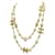 Timeless Collana in perle dorate con logo CC extra lunga 8 di Chanel 10A Shanghai Bianco Beige D'oro - vista 3