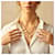 Timeless Collana in perle dorate con logo CC extra lunga 8 di Chanel 10A Shanghai Bianco Beige D'oro - vista 5