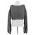 Autre Marque Blusa negra con estampado blanco Negro