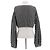 Autre Marque Blusa negra con estampado blanco Negro - vista 2